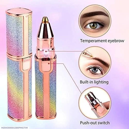 Rechargeable Women's Eyebrow Trimmer with Built-in Light